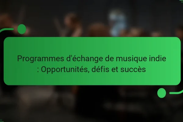 Programmes d’échange de musique indie : Opportunités, défis et succès